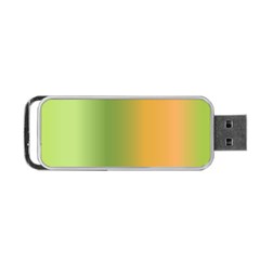 Green Orange Shades Portable Usb Flash (two Sides) by designsbymallika