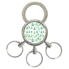 Christmas Tree Pattern 3-ring Key Chain by designsbymallika