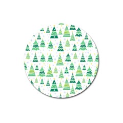 Christmas Tree Pattern Magnet 3  (round) by designsbymallika