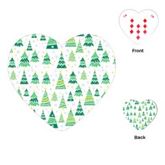 Christmas Tree Pattern Playing Cards Single Design (heart) by designsbymallika