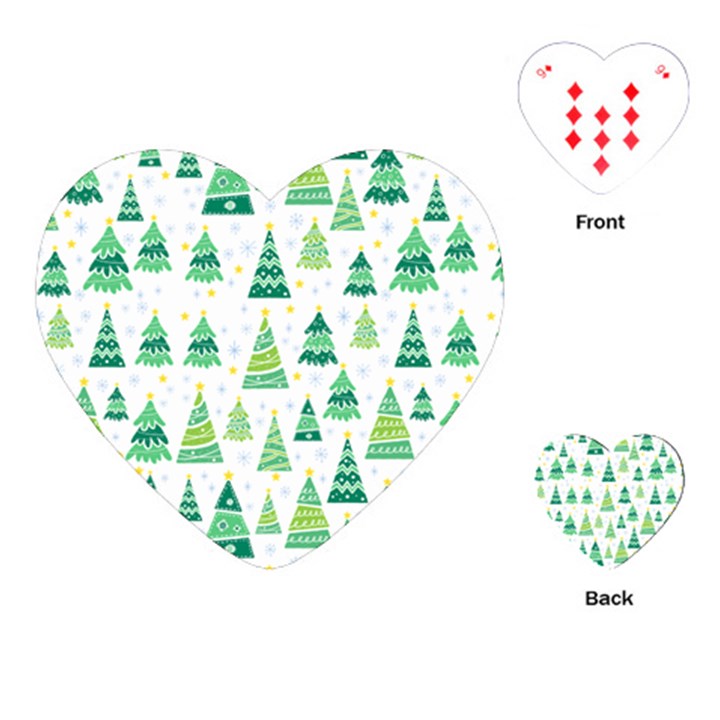 CHRISTMAS TREE PATTERN Playing Cards Single Design (Heart)