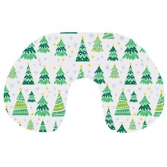 Christmas Tree Pattern Travel Neck Pillow by designsbymallika