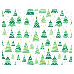 Christmas Tree Pattern Double Sided Flano Blanket (medium)  by designsbymallika