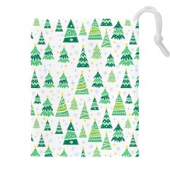 Christmas Tree Pattern Drawstring Pouch (4xl) by designsbymallika