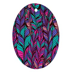 boho chic pattern Ornament (Oval)