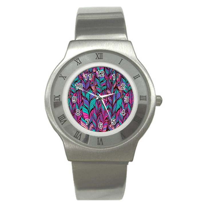 boho chic pattern Stainless Steel Watch