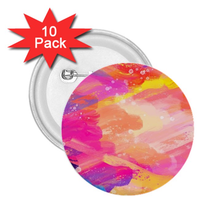 colourful shades 2.25  Buttons (10 pack) 