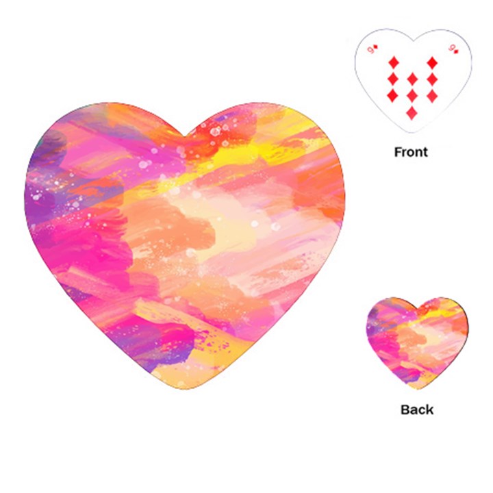 colourful shades Playing Cards Single Design (Heart)