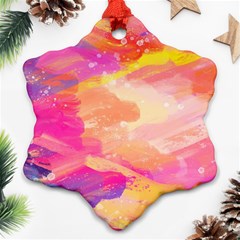 Colourful Shades Snowflake Ornament (two Sides) by designsbymallika