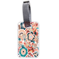 Baatik Floral Print Luggage Tag (two Sides) by designsbymallika