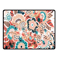 Baatik Floral Print Double Sided Fleece Blanket (small)  by designsbymallika