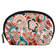 Baatik Floral Print Accessory Pouch (large) by designsbymallika