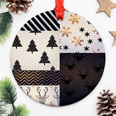 Christmas Pattern Ornament (round) by designsbymallika