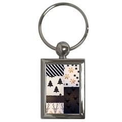 Christmas Pattern Key Chain (rectangle) by designsbymallika