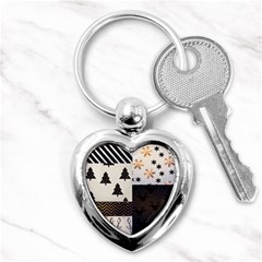 Christmas Pattern Key Chain (heart) by designsbymallika