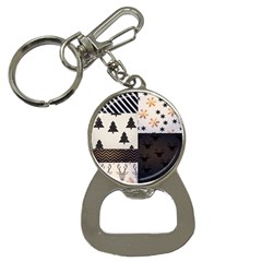 Christmas Pattern Bottle Opener Key Chain by designsbymallika