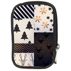 Christmas Pattern Compact Camera Leather Case by designsbymallika