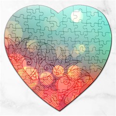 Mandala Pattern Jigsaw Puzzle (heart) by designsbymallika