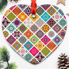 Ethnic Mandala Pattern Ornament (heart) by designsbymallika