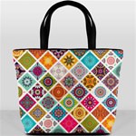 ethnic mandala pattern Bucket Bag Back