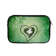 Music, Piano On A Heart Apple Macbook Pro 13  Zipper Case by FantasyWorld7