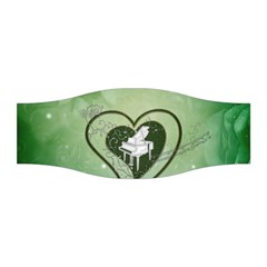 Music, Piano On A Heart Stretchable Headband by FantasyWorld7