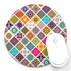 Ethnic Mandala Pattern Round Mousepads