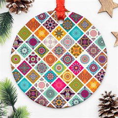 Ethnic Mandala Pattern Ornament (round) by designsbymallika