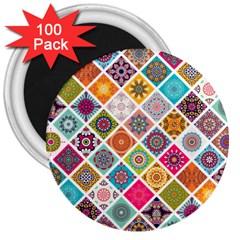 Ethnic Mandala Pattern 3  Magnets (100 Pack) by designsbymallika