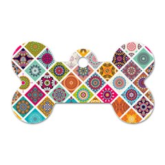 Ethnic Mandala Pattern Dog Tag Bone (one Side) by designsbymallika