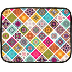 Ethnic Mandala Pattern Fleece Blanket (mini) by designsbymallika