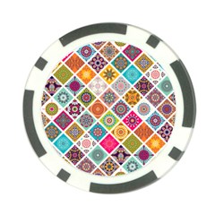 Ethnic Mandala Pattern Poker Chip Card Guard (10 Pack) by designsbymallika