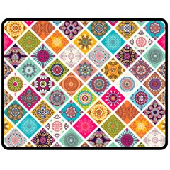 Ethnic Mandala Pattern Double Sided Fleece Blanket (medium)  by designsbymallika