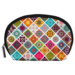 Ethnic Mandala Pattern Accessory Pouch (large) by designsbymallika