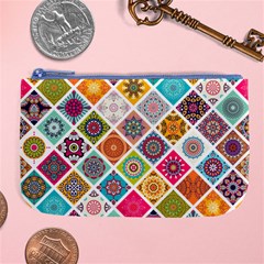 Ethnic Mandala Pattern Large Coin Purse by designsbymallika