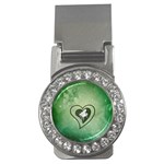 Music, Piano On A Heart Money Clips (CZ)  Front