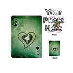 Music, Piano On A Heart Playing Cards 54 Designs (Mini) Front - Spade2