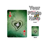 Music, Piano On A Heart Playing Cards 54 Designs (Mini) Front - Heart3