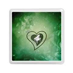 Music, Piano On A Heart Memory Card Reader (square)