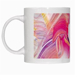 Pink Paint Brush White Mugs by designsbymallika