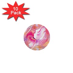 Pink Paint Brush 1  Mini Buttons (10 Pack)  by designsbymallika