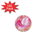 pink paint brush 1  Mini Buttons (100 pack)  Front