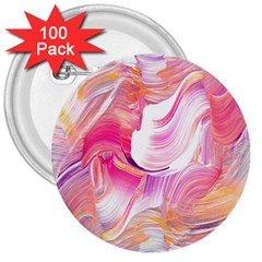 Pink Paint Brush 3  Buttons (100 Pack)  by designsbymallika