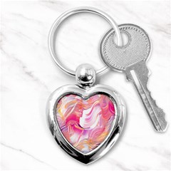 Pink Paint Brush Key Chain (heart) by designsbymallika