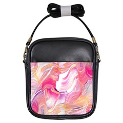 Pink Paint Brush Girls Sling Bag