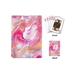 Pink Paint Brush Playing Cards Single Design (mini) by designsbymallika