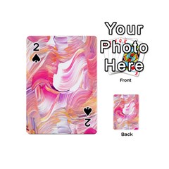 Pink Paint Brush Playing Cards 54 Designs (mini) by designsbymallika