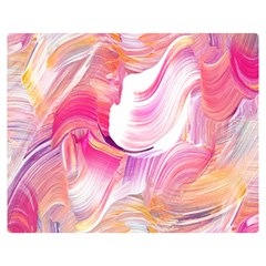 Pink Paint Brush Double Sided Flano Blanket (medium)  by designsbymallika