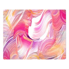 Pink Paint Brush Double Sided Flano Blanket (large)  by designsbymallika