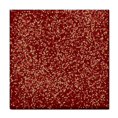 Burgundy Red Confetti Pattern Abstract Art Tile Coaster